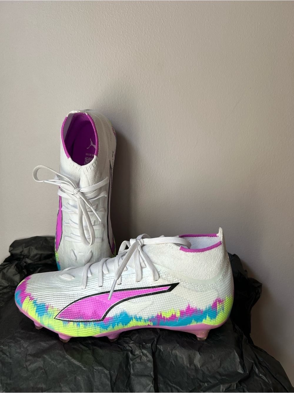 Puma White Pink Multicolor womens Athletic Cleats